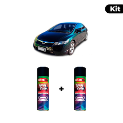 KIT SPRAY AUTOMOTIVO - VERMONT GREEN PEARL POL + V... - Gon Tintas