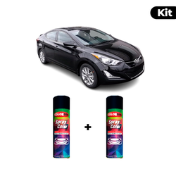 KIT SPRAY AUTOMOTIVO - BLACK DIAMOND PEARL POL + V... - Gon Tintas