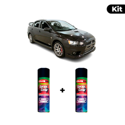KIT SPRAY AUTOMOTIVO - PHANTON BLACK PEARL POL + V... - Gon Tintas