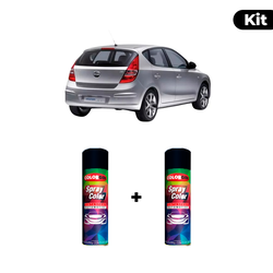 KIT SPRAY AUTOMOTIVO - QUICK SILVER 2009 POL + VER... - Gon Tintas