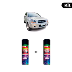 KIT SPRAY AUTOMOTIVO - WARN SILVER 1997 POL + VERN... - Gon Tintas