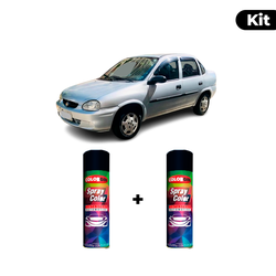 KIT SPRAY AUTOMOTIVO - PRATA CLASSIC 2008/09 POL +... - Gon Tintas