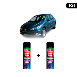 KIT SPRAY AUTOMOTIVO - CINZA FER 2003/09 POL + VER... - Gon Tintas