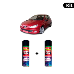KIT SPRAY AUTOMOTIVO - VERMELHO LUCIFER PER POL + ... - Gon Tintas