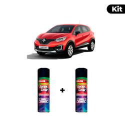 KIT SPRAY AUTOMOTIVO - VERMELHO FOGO PER 10 POL + ... - Gon Tintas