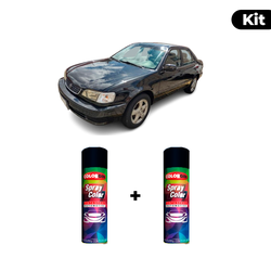 KIT SPRAY AUTOMOTIVO - BLACK MICA 1998 POL + VERNI... - Gon Tintas