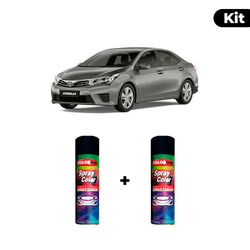 KIT SPRAY AUTOMOTIVO - CINZA COSMOPOLITAN POL + VE... - Gon Tintas