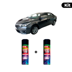 KIT SPRAY AUTOMOTIVO - MAGNETIC GRAY 2008 POL + VE... - Gon Tintas