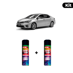 KIT SPRAY AUTOMOTIVO - PRATA SUPERNOVA 2009 POL + ... - Gon Tintas