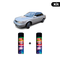 KIT SPRAY AUTOMOTIVO - SILVER 1998 POL + VERNIZ RA... - Gon Tintas