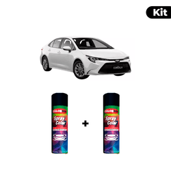 KIT SPRAY AUTOMOTIVO - SUPER WHITE 1999 POL + VERN... - Gon Tintas