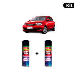 KIT SPRAY AUTOMOTIVO - VERMELHO POP PER 2013 POL +... - Gon Tintas