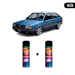 KIT SPRAY AUTOMOTIVO - AZUL BOREAL 1991 POL + VERN... - Gon Tintas