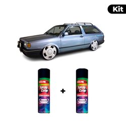 KIT SPRAY AUTOMOTIVO - AZUL HAVAI 1995 POL + VERNI... - Gon Tintas
