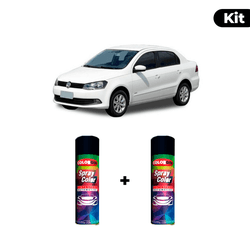 KIT SPRAY AUTOMOTIVO - BRANCO CRISTAL 1995 POL + V... - Gon Tintas