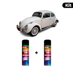 KIT SPRAY AUTOMOTIVO - BRANCO PEROLA PER 99 POL + ... - Gon Tintas