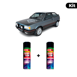 KIT SPRAY AUTOMOTIVO - CINZA ANDINO 1998 POL + VER... - Gon Tintas