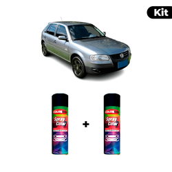 KIT SPRAY AUTOMOTIVO - CINZA COSMOS 2004 POL + VER... - Gon Tintas