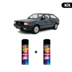 KIT SPRAY AUTOMOTIVO - CINZA QUARTZO 1989 POL + VE... - Gon Tintas