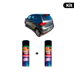 KIT SPRAY AUTOMOTIVO - CINZA QUARTZO MET 13 POL + ... - Gon Tintas