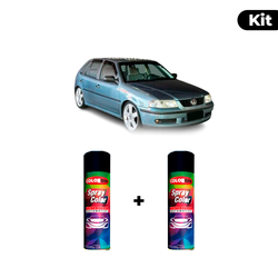 KIT SPRAY AUTOMOTIVO - CINZA TITANIO 2000 POL + VE... - Gon Tintas