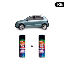 KIT SPRAY AUTOMOTIVO - CINZA VULCAN 2009 POL + VER... - Gon Tintas