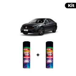 KIT SPRAY AUTOMOTIVO - PLATINUM GREY 2016/18 POL +... - Gon Tintas