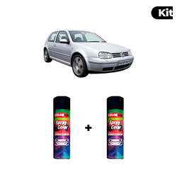 KIT SPRAY AUTOMOTIVO - PRATA REFLEX 2002 POL + VER... - Gon Tintas