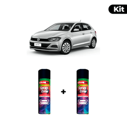 KIT SPRAY AUTOMOTIVO - PRATA SIRIUS 2009 POL + VER... - Gon Tintas