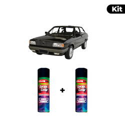 KIT SPRAY AUTOMOTIVO - PRETO UNIVERSAL 1994 POL + ... - Gon Tintas