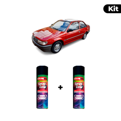 KIT SPRAY AUTOMOTIVO - VERMELHO BORDEAUX PER POL +... - Gon Tintas