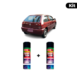 KIT SPRAY AUTOMOTIVO - VERMELHO MONTE REY 98 POL +... - Gon Tintas