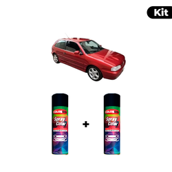 KIT SPRAY AUTOMOTIVO - VERMELHO REAL PER 96 POL + ... - Gon Tintas