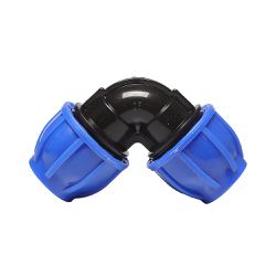 Joelho compressão PEAD (25mm x 25mm) - 3895 - GOTA CERTA IRRIGAÇÃO