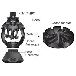 Aspersor Rotativo com peso - Para Pivo irrigação - 300+2136 - GOTA CERTA IRRIGAÇÃO