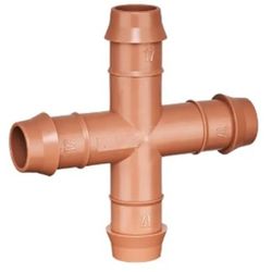 Conector Cruzeta ranhurada Ø17mm - 750 - GOTA CERTA IRRIGAÇÃO