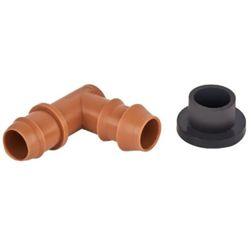 Conector Joelho inicial Ø17mm com chula - 765 - GOTA CERTA IRRIGAÇÃO