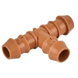 Conector Tê ranhurado Ø 17mm - 768 - GOTA CERTA IRRIGAÇÃO