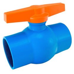 Registro de esfera 1 polegada roscável PVC Azul - 2353 - GOTA CERTA IRRIGAÇÃO