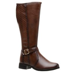 Bota montaria feminina cano alto cor capuccino - G... - GOUVEIA COSTA