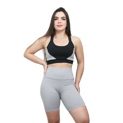 Conjunto Short Liso e top Névoa - CNJ SH/TOP NEVO... - GRATIA FITNESS