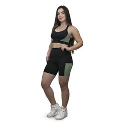 CONJUNTO SHORT/C BOLSO E TOP MALVA - CONJUNTO SH/ ... - GRATIA FITNESS