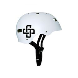CAPACETE BRANCO FOSCO FITA PRETA IRON PROFISSIONAL - GREGÓRIO PATINETES