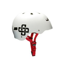 CAPACETE BRANCO FOSCO FITA VERMELHA IRON PROFISSIO... - GREGÓRIO PATINETES