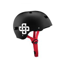 CAPACETE PRETO FOSCO FITA VERMELHA IRON PROFISSION... - GREGÓRIO PATINETES