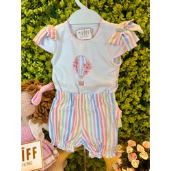 Conjunto Body + Short Linho - 12183 - GRIFF BABY