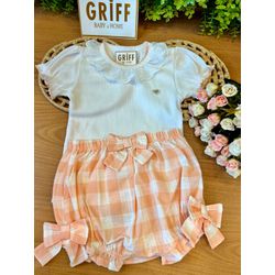 Conjunto Body + Short Linho - 12139 - GRIFF BABY