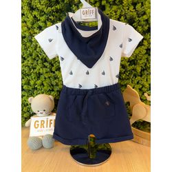 Conjunto Body+short+Bandana - 12178 - GRIFF BABY