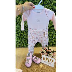 Conjunto Body Longo E Calça Saruel Aurora - 12264/... - GRIFF BABY