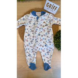 Macacão Longo Com Zíper Espacial - 12219/12220 - GRIFF BABY